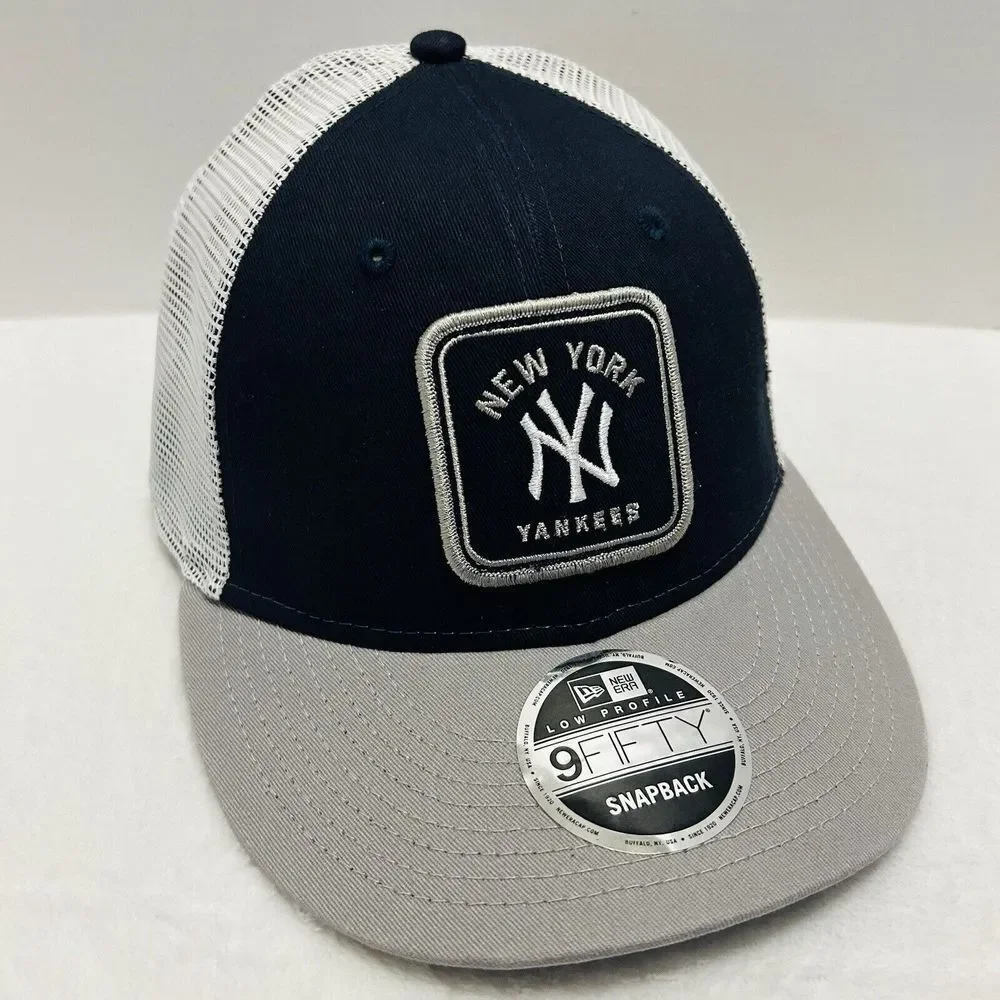 New Era New York Yankees Squared Low Profile 9FIFTY Snapback Hat Adjustable Blue